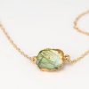 Labradorite Slice Connector Necklace, 14k Gold Filled Layering Choker, Gemstone Slice Necklace, Layering Jewelry, Minimalist Necklace, Charm