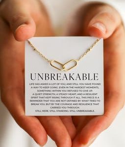 You Are Unbreakable - Gift For Strength - Resilience Bracelet - Tough Times Support
